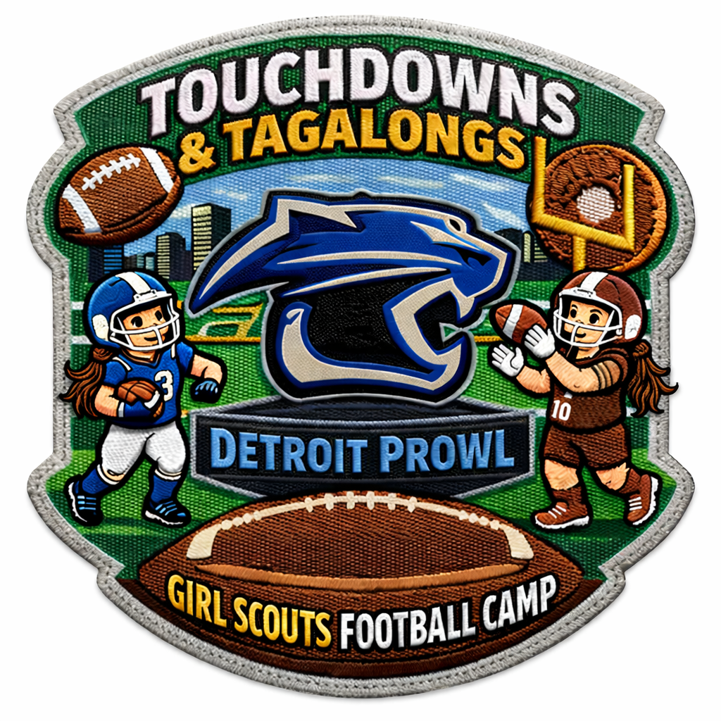 Touchdowns and Tagalongs - Girl Scouts Football Camp Patch